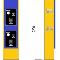 Tủ máy phát thẻ tự động 2 tầng cho bãi giữ xe thông minh LH003